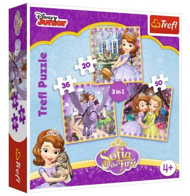 Trefl Puzzle Sofia And Her Friends 3'lü 20+36+50 Parça Yapboz