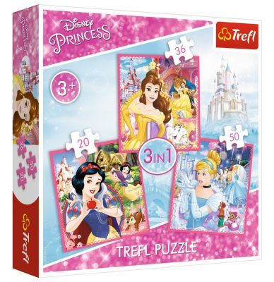 Trefl Puzzle The Enchanted World Of Princess 3'lü 20+36+50 Parça Yapboz