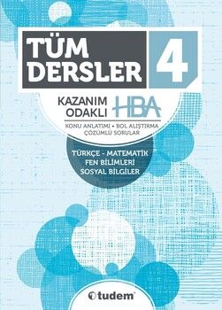 Tudem Yayınları 4. Sınıf Tüm Dersler Kazanım Odaklı HBA