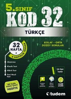 Tudem Yayınları 5. Sınıf Türkçe Kod 32 Tekrar Testleri