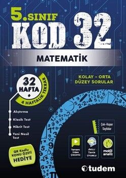 Tudem Yayınları 5. Sınıf Matematik Kod 32 Tekrar Testleri
