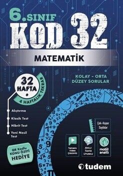 Tudem Yayınları 6. Sınıf Matematik Kod 32 Tekrar Testleri