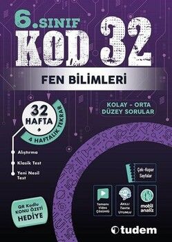 Tudem Yayınları 6. Sınıf Fen Bilimleri Kod 32 Tekrar Testleri