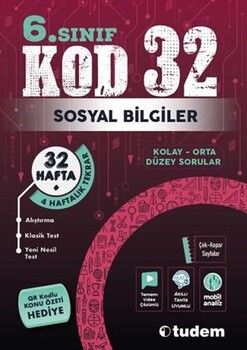 Tudem Yayınları 6. Sınıf Sosyal Bilgiler Kod 32 Tekrar Testleri