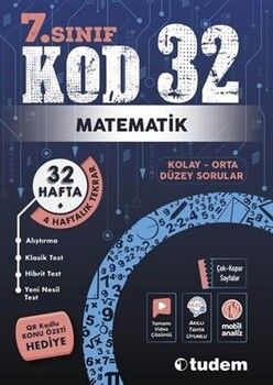 Tudem Yayınları 7. Sınıf Matematik Kod 32 Tekrar Testleri