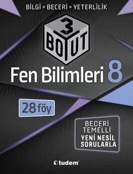 Tudem Yayınları 8. Sınıf Fen Bilimleri 3 Boyut 28 li Föy