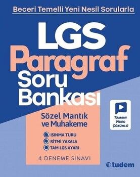 Tudem Yayınları 8. Sınıf LGS Paragraf Soru Bankası