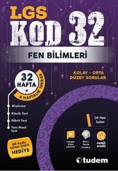 Tudem Yayınları 8. Sınıf LGS Fen Bilimleri Kod 32 Tekrar Testleri