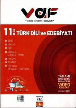 Vaf Yayınları 11. Sınıf Türk Dili ve Edebiyatı Video Anlatım Fasikülleri