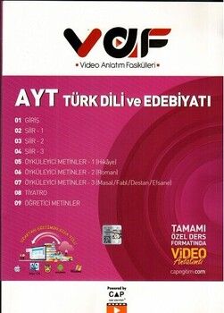 Vaf Yayınları AYT Türk Dili ve Edebiyatı Video Anlatım Fasikülleri