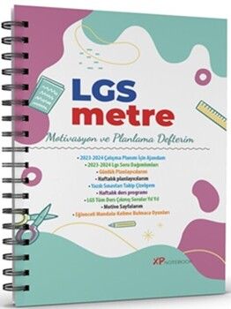 XP Notebook 8. Sınıf LGSmetre Motivasyon ve Planlama Defteri