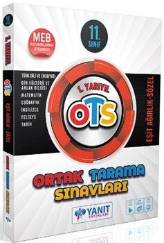 Yanıt Yayınları 11. Sınıf 1. Dönem Eşit Ağırlık Sözel Ortak Tarama Sınavları