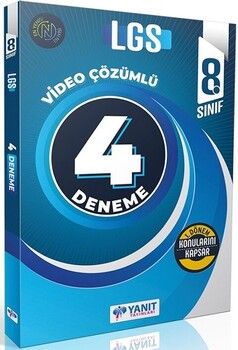 Yanıt Yayınları 8. Sınıf LGS Tüm Dersler 1. Dönem 4 Deneme