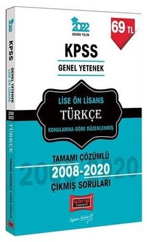 Yargı 2022 KPSS Lise Ön Lisans Türkçe Konularına Göre Düzenlenmiş Çıkmış Sorular