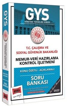 Yargı Yayınları T.C Çalışma Ve Sosyal Güvenlik Bakanlığı Memur Veri Hazırlama Kontrol İşletmeni Kadrosu İçin Konu Özetli Açıklam