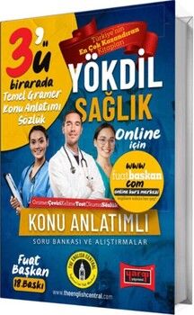 Yargı Yayınları YÖKDİL Sağlık 3ü Bir Arada Temel Gramer Konu Anlatımı Sözlük Soru Bankası ve Alıştırmalar