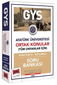 Yargı Yayınları Atatürk Üniversitesi GYS Konu Özetli Açıklamalı Soru Bankası