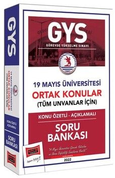 Yargı Yayınları 19 Mayıs Üniversitesi GYS Konu Özetli Açıklamalı Soru Bankası