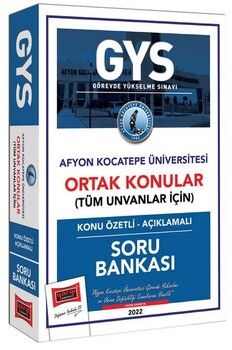 Yargı Yayınları Afyon Kocatepe Üniversitesi GYS Konu Özetli Açıklamalı Soru Bankası