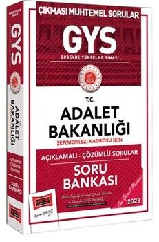 Yargı Yayınları GYS Adalet Bakanlığı Şef Merkez Kadrosu İçin Açıklamalı Çözümlü Soru Bankası