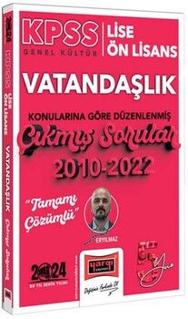 Yargı Yayınları 2024 KPSS Lise Ön Lisans Genel Kültür Vatandaşlık Konularına Göre Düzenlenmiş 2010 2022 Tamamı Çözümlü Çıkmış So