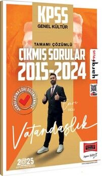Yargı Yayınları 2025 KPSS Genel Kültür 2015 2024 Vatandaşlık Konularına Göre Düzenlenmiş Tamamı Çözümlü Çıkmış Sorular