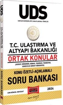 Yargı Yayınları 2024 UDS T.C Ulaştırma ve Altyapı Bakanlığı Ortak Konular Konu Özetli Açıklamalı Soru Bankası