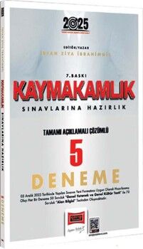 Yargı Yayınları 2025 Kaymakamlık Sınavlarına Hazırlık Tamamı Açıklamalı Çözümlü 5 Deneme