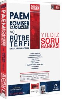 Yargı Yayınları 2025 PAEM Komiser Yardımcılığı ve Rütbe Terfi Sınavlarına Hazırlık Yıldız Soru Bankası
