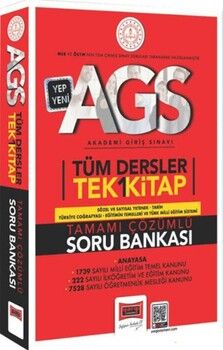 Yargı Yayınları 2025 MEB AGS Tüm Dersler Tamamı Çözümlü Tek Kitap Soru Bankası