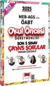  Yargı Yayınları 2025 MEB AGS ÖABT Okul Öncesi Öğretmenliği Son 5 Sınav Çıkmış Sorular