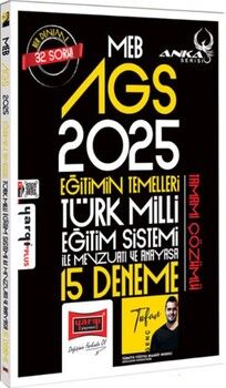Yargı Yayınları 2025 MEB AGS Anka Serisi Eğitimin Temelleri Türk Milli Eğitim Sistemi İle Mevzuatı ve Anayasa 15 Deneme