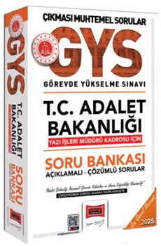 Yargı Yayınları 2025 GYS T.C Adalet Bakanlığı Yazı İşleri Müdürü Kadrosu İçin Çözümlü Soru Bankası