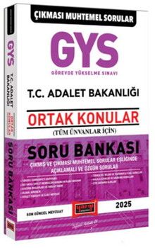 Yargı Yayınları 2025 GYS T.C Adalet Bakanlığı Tüm Ünvanlar İçin Ortak Konular Soru Bankası