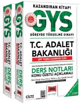 Yargı Yayınları 2025 GYS T.C Adalet Bakanlığı Şef Taşra Kadrosu İçin Ders Notları 2 Cilt