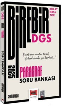 Yargı Yayınları 2025 DGS Birebir Serisi Kolay Orta Zor Paragraf Soru Bankası