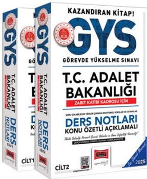 Yargı Yayınları 2025 T.C Adalet Bakanlığı Zabıt Katibi Kadrosu İçin GYS Ders Notları
