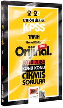 Yargı Yayınları 2026 KPSS Lise Önlisans Tarih Orijinal 2010-2024 Konu Konu Çıkmış Sorular