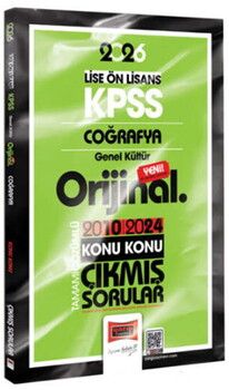 Yargı Yayınları 2026 KPSS Lise Önlisans Coğrafya Orijinal 2010-2024 Konu Konu Çıkmış Sorular