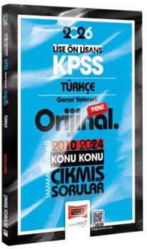 Yargı Yayınları 2026 KPSS Lise Önlisans Türkçe Orijinal 2010-2024 Konu Konu Çıkmış Sorular
