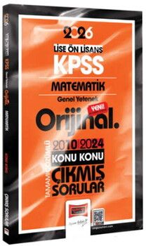 Yargı Yayınları 2026 KPSS Lise Önlisans Matematik Orijinal 2010-2024 Konu Konu Çıkmış Sorular
