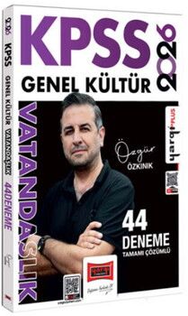 Yargı Yayınları 2026 KPSS Genel Kültür Tamamı Çözümlü Vatandaşlık 44 Deneme