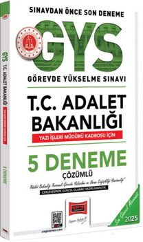 Yargı Yayınları 2025 T.C Adalet Bakanlığı Yazı İşleri Müdürü Kadrosu İçin Çözümlü 5 Deneme