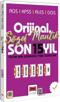 Yargı Yayınları 2026 KPSS AGS ALES DGS Orijinal Sözel Mantık Son 15 Yıl Çıkmış Sorular