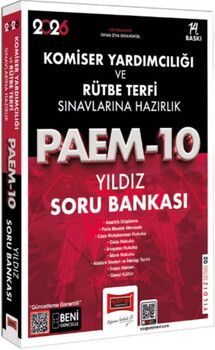 Yargı Yayınları 2026 PAEM Komiser Yardımcılığı ve Rütbe Terfi Sınavlarına Hazırlık Yıldız Soru Bankası