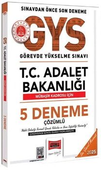 Yargı Yayınları 2025 GYS Adalet Bakanlığı Mübaşir 5 Deneme