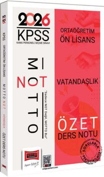 Yargı Yayınları 2026 KPSS Ortaöğretim Ön Lisans Motto Serisi Vatandaşlık Özet Ders Notu