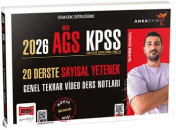 Yargı Yayınları 2026 MEB AGS KPSS 20 Derste Sayısal Yetenek Anka Ekibi Genel Tekrar Video Ders Notları