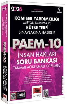 Yargı Yayınları 2026 PAEM Komiser Yardımcılığı ve Rütbe Terfi Sınavlarına Hazırlık İnsan Hakları Soru Bankası