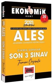 Yargı Yayınları 2023 ALES Ekonomik Seri Tamamı Çözümlü Son 3 Sınav Çıkmış Sorular
